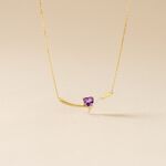 Collier Eva Or Jaune Amethyste Et Oxyde De Zirconium - Colliers pierre Femme | Histoire d&rsquo;Or