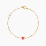 Bracelet Dulcie Coeur Or Jaune Nacre - Bracelets Pierre Enfant | Histoire d&rsquo;Or