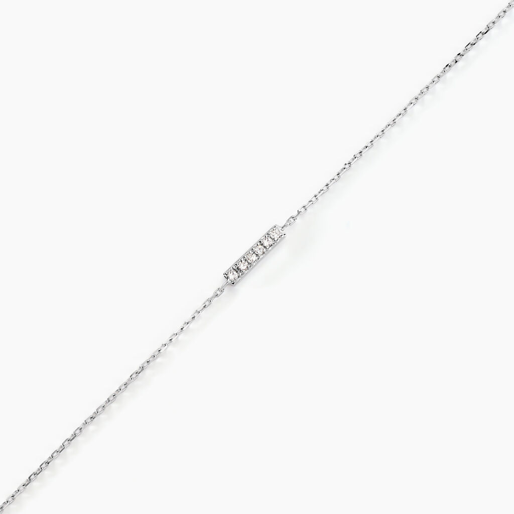 Bracelet Jonc Aprhodisia Blanc Diamant Blanc - Bracelets Pierre Femme | Histoire d&rsquo;Or
