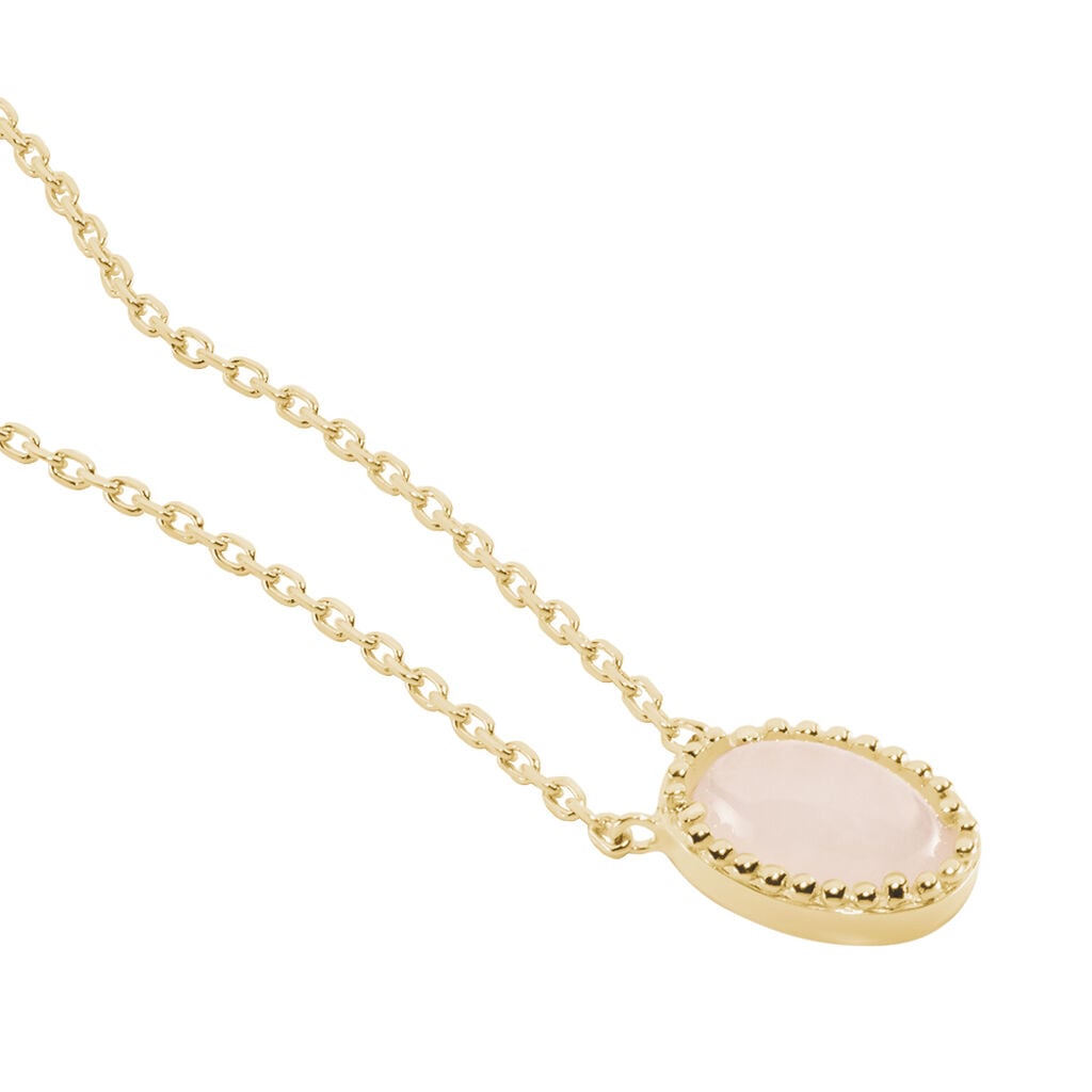 Collier Plaqu&eacute; Or Jaune Phileas Quartz - Bijoux avec pierres Femme | Histoire d&rsquo;Or