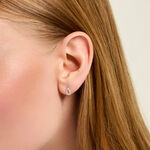 Boucles D'Oreilles Puces Elona Argent Dor&eacute; A L'Or 750/1000 Oxyde De Zirconium - Boucles d'oreilles empierr&eacute;es Enfant | Histoire d&rsquo;Or