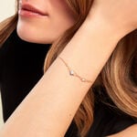 Bracelet Beaut&eacute; Bleut&eacute;e Or Jaune Topaze Oxyde De Zirconium - Bracelets Pierre Femme | Histoire d&rsquo;Or