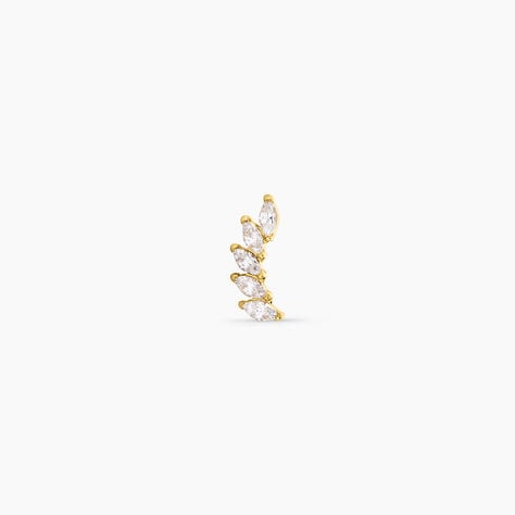 Piercing D'h&eacute;lix Alicante Acier Jaune Cristal - Boucles d'oreilles empierr&eacute;es Femme | Histoire d&rsquo;Or