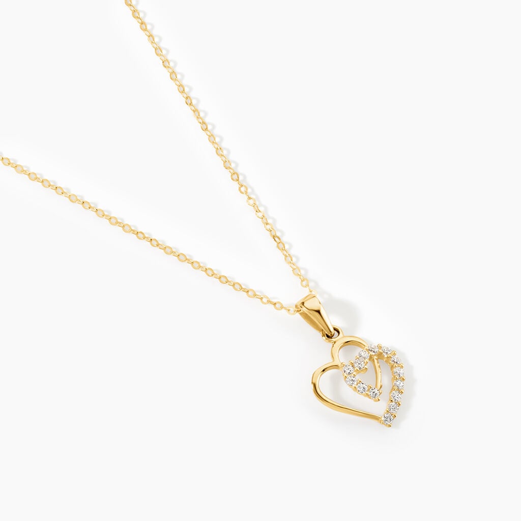 Pendentif Ivena Or Jaune Oxyde De Zirconium - Pendentifs empierr&eacute;s Femme | Histoire d&rsquo;Or