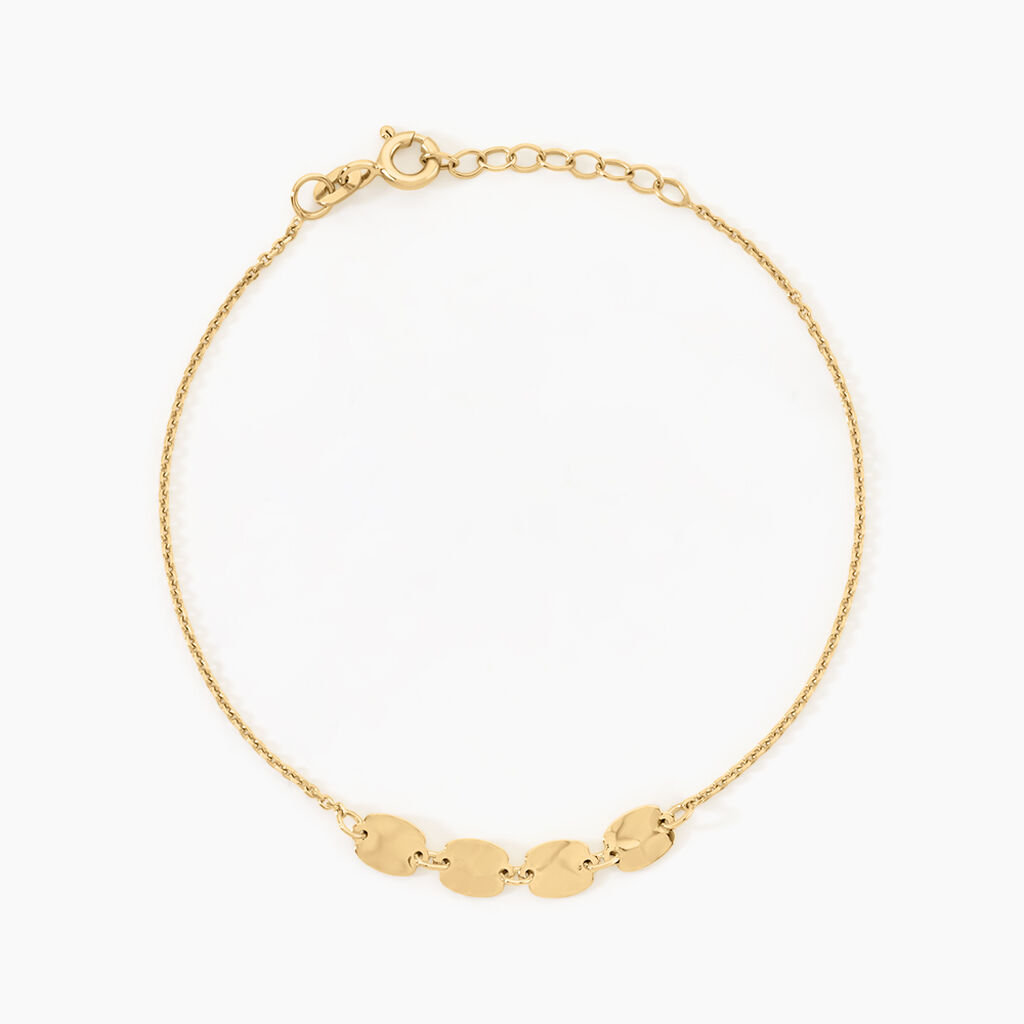 Bracelet Lueur Argent Dor&eacute; A L'Or 750/1000 - Bracelets Medailles Femme | Histoire d&rsquo;Or