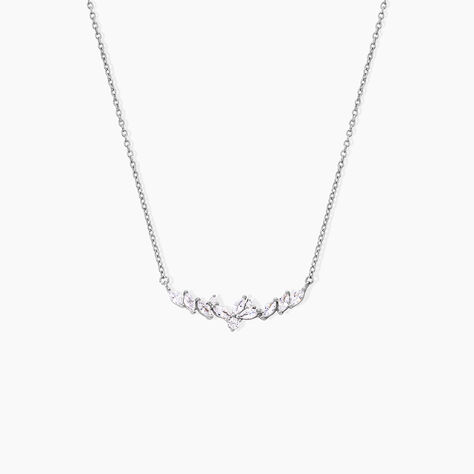 Collier Tapis Rouge Argent Blanc Oxyde De Zirconium - Colliers fantaisie Femme | Histoire d&rsquo;Or