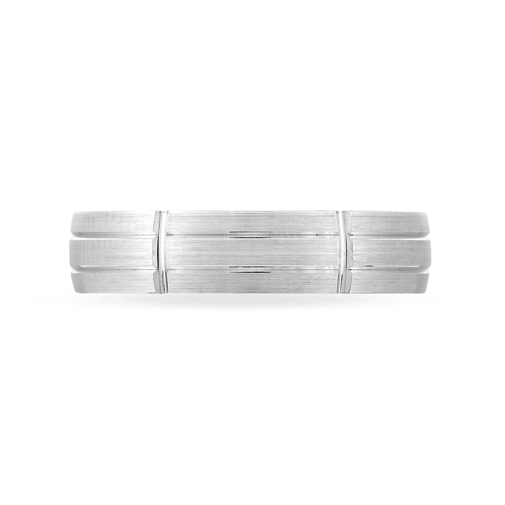 Alliance Sidaine Ruban Plat Or Blanc - Alliances Classiques Famille | Histoire d&rsquo;Or