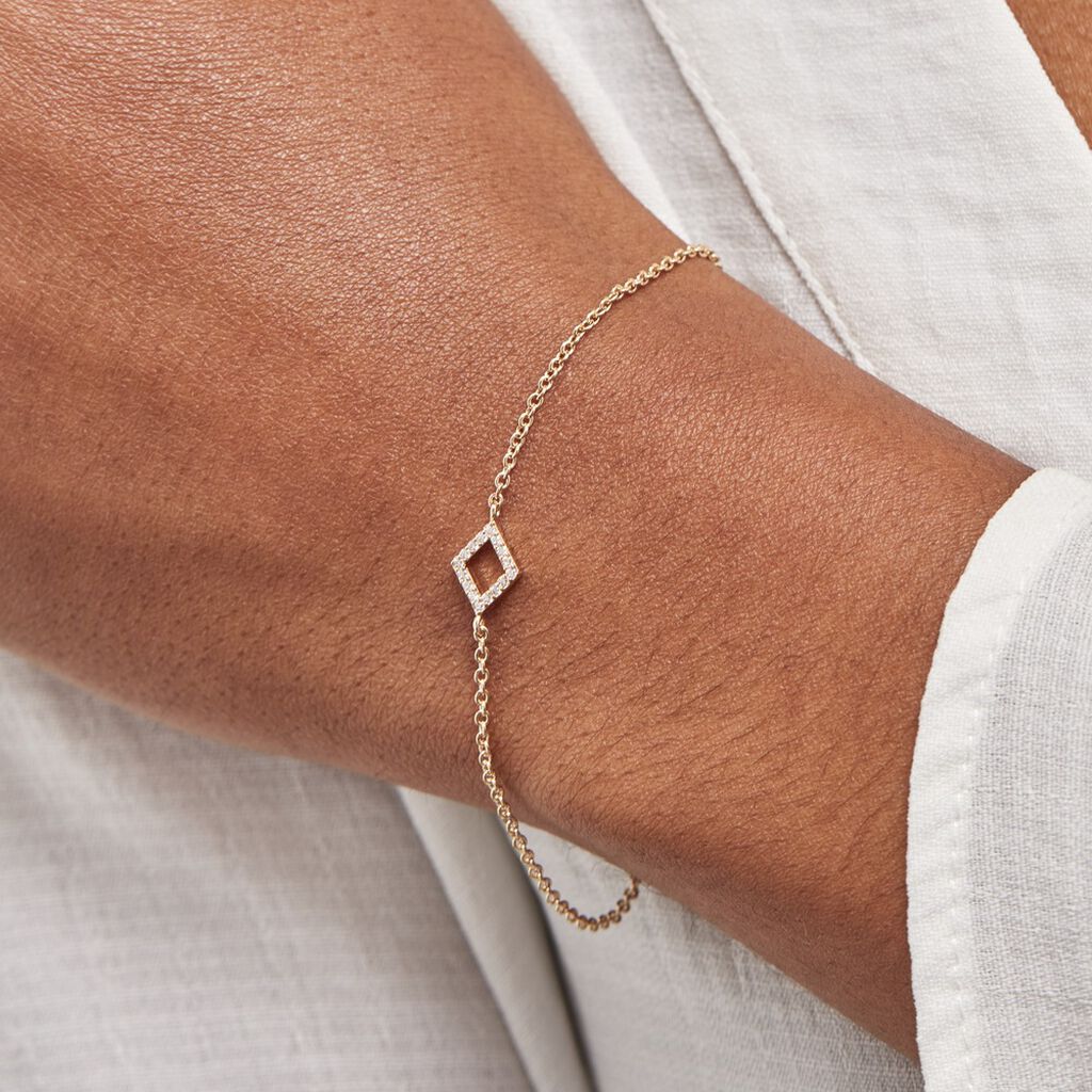 Bracelet Brody Plaqu&eacute; Or Jaune Oxydes De Zirconium - Bracelets Pierre Femme | Histoire d&rsquo;Or