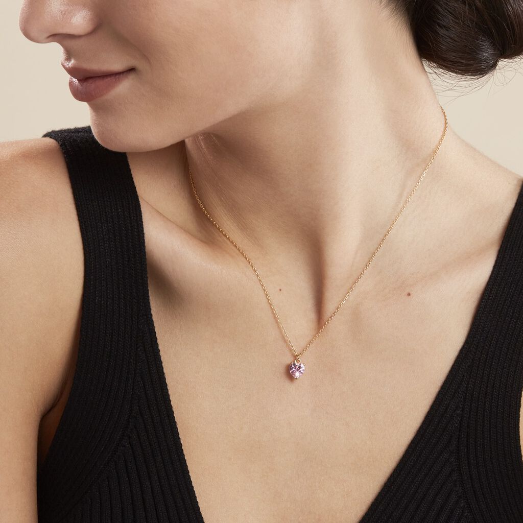 Collier Plaqu&eacute; Or Carpantus Oxyde De Zirconium - Colliers fantaisie Femme | Histoire d&rsquo;Or