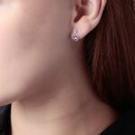 Boucles D'oreilles Pendantes Passion Or Jaune Amethyste Et Oxyde - Boucles d'oreilles empierr&eacute;es Femme | Histoire d&rsquo;Or
