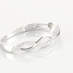 Bague Kassandra Argent Blanc Oxyde De Zirconium - Bagues tress&eacute;es Femme | Histoire d&rsquo;Or