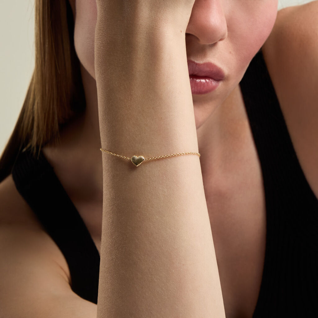 Bracelet Telia Argent Dor&eacute; A L'Or 750/1000 - Bijoux sans pierre Femme | Histoire d&rsquo;Or
