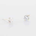Boucles D'oreilles Puces Eddie Or Jaune Oxyde De Zirconium - Boucles d'oreilles empierr&eacute;es Femme | Histoire d&rsquo;Or