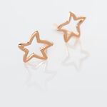 Boucles D'oreilles Puces Alphonsine Etoile De Mer Or Rose - Clous d'oreilles Femme | Histoire d&rsquo;Or