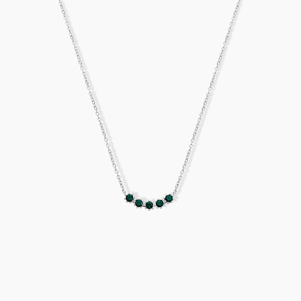 Collier Karrie Argent Blanc Oxyde De Zirconium - Colliers fantaisie Femme | Histoire d&rsquo;Or