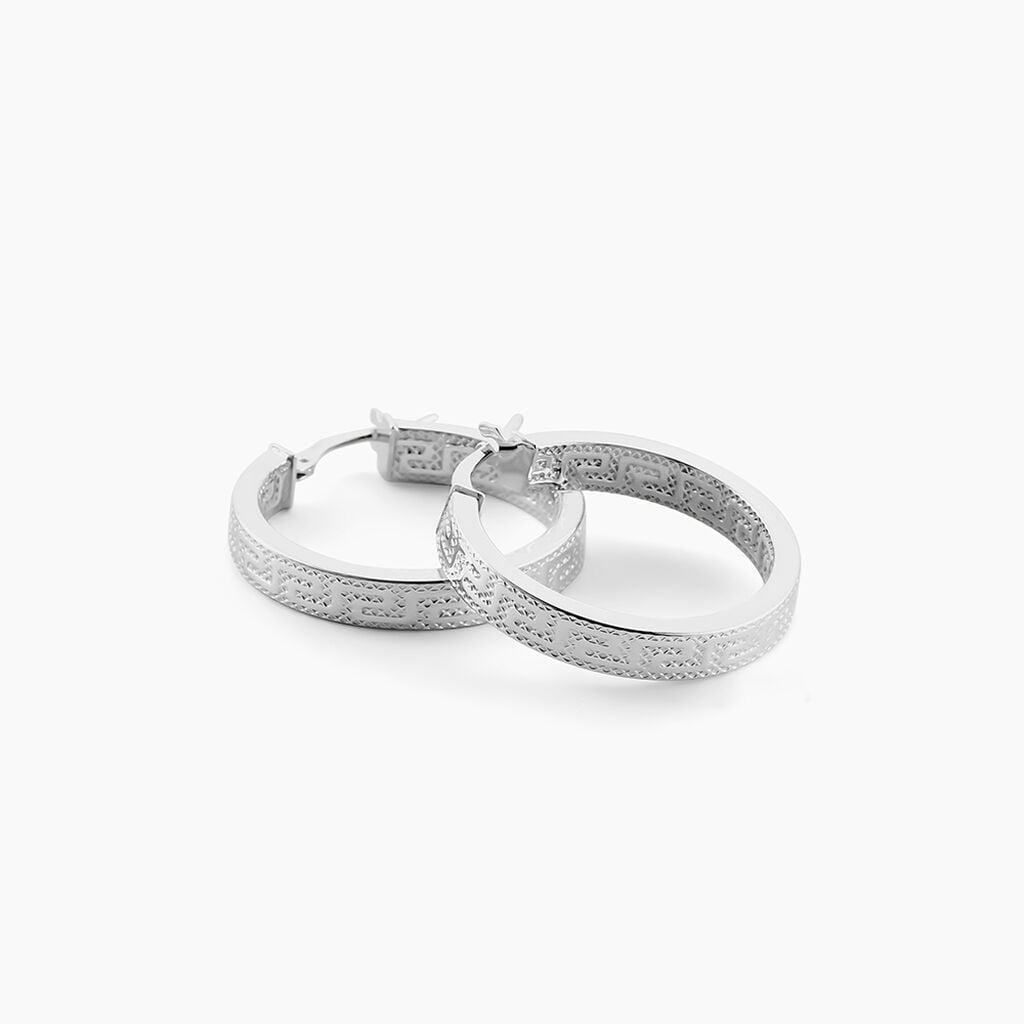 Cr&eacute;oles Ugenie Or Blanc - Boucles d'oreilles cr&eacute;oles Femme | Histoire d&rsquo;Or