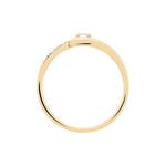 Bague Auberi Plaqu&eacute; Or Jaune Oxyde De Zirconium - Bagues de fian&ccedil;ailles ronde Femme | Histoire d&rsquo;Or