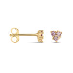 Boucles D'oreilles Puces Istoria Plaqu&eacute; Or Jaune Oxyde De Zirconium - Boucles d'oreilles empierr&eacute;es Femme | Histoire d&rsquo;Or