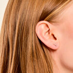 Boucles D'Oreilles Puces Lorens Argent Dor&eacute; A L'Or 750/1000 Oxyde De Zirconium - Boucles d'oreilles empierr&eacute;es Enfant | Histoire d&rsquo;Or