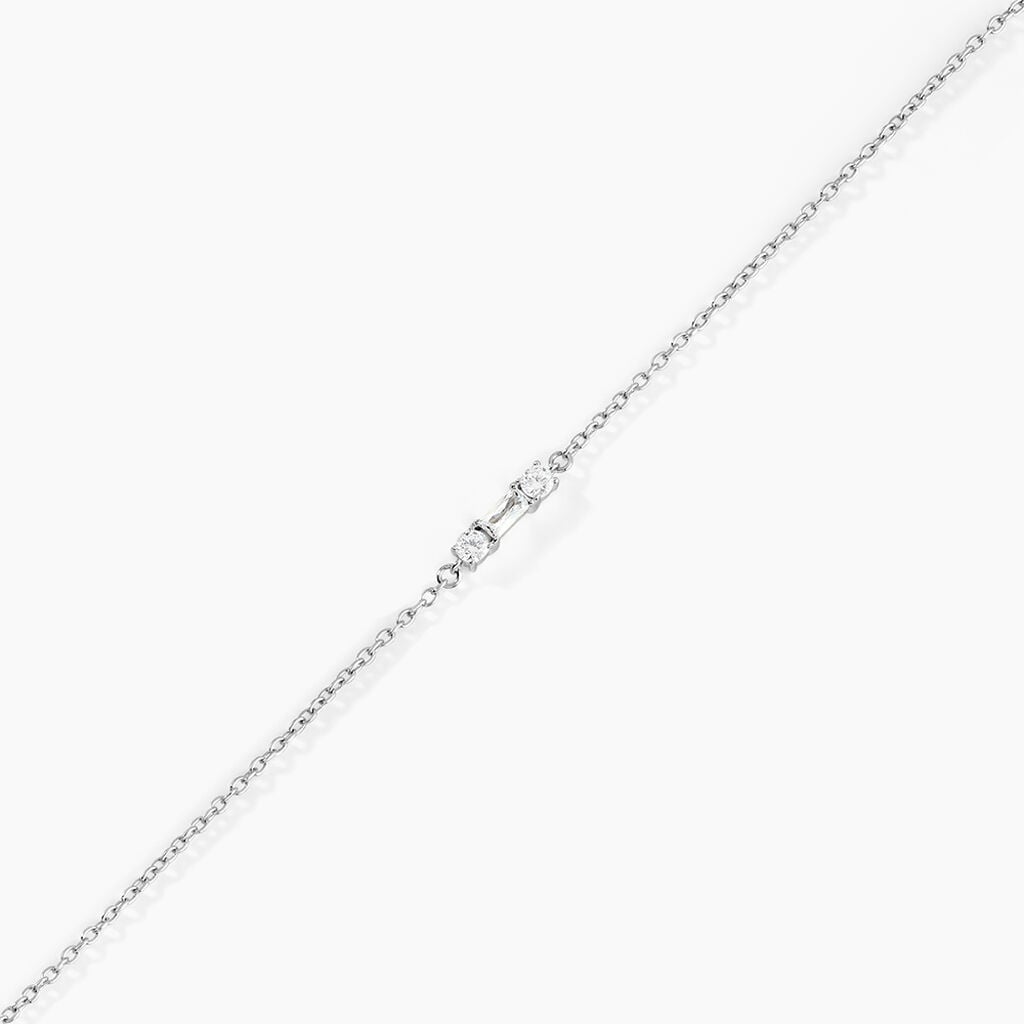 Bracelet Facettes Argent Blanc Oxyde De Zirconium - Bracelets Pierre Femme | Histoire d&rsquo;Or