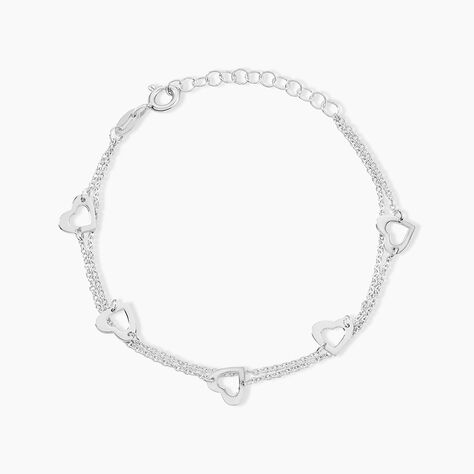 Bracelet Suzy Argent Blanc - Bracelets fantaisie Femme | Histoire d&rsquo;Or