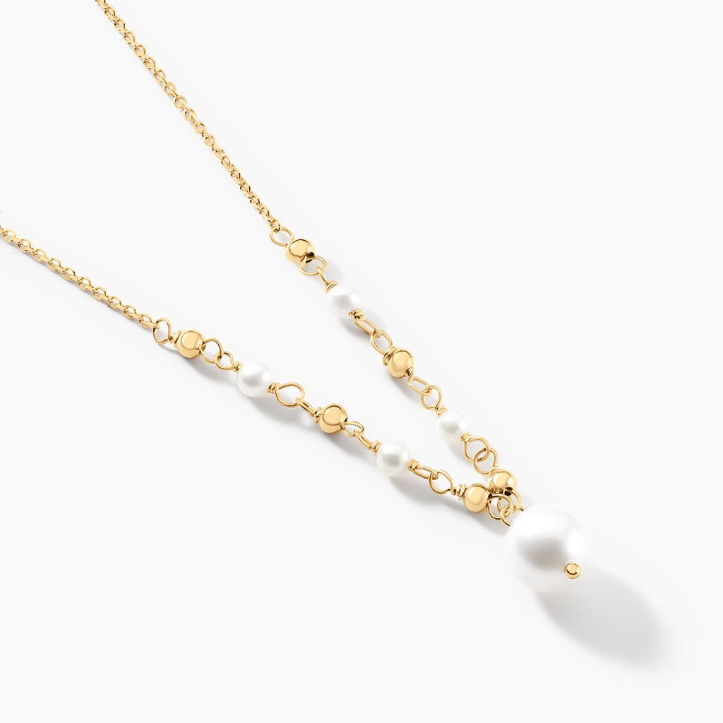 Collier Bindy Or Jaune Perle De Culture - Colliers pierre Femme | Histoire d&rsquo;Or