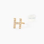 Boucle D'oreille Puce Unitaire Jodoca Or Jaune Oxyde De Zirconium - Boucles d'oreilles empierr&eacute;es Femme | Histoire d&rsquo;Or