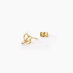 Boucles D'Oreilles Puces Edvige Argent Dor&eacute; A L'Or 750/1000 Oxyde De Zirconium - Boucles d'oreilles empierr&eacute;es Enfant | Histoire d&rsquo;Or