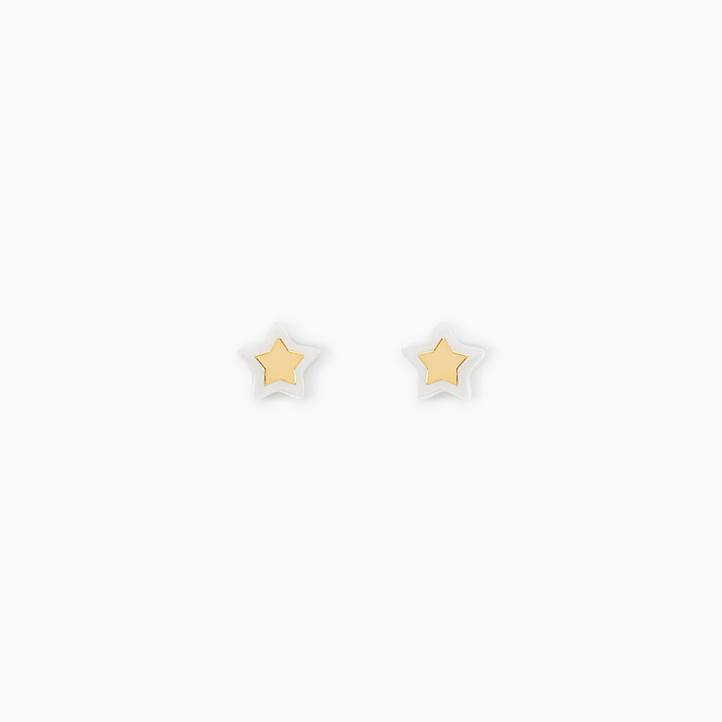Boucles D'oreilles Puces Cleomelia Etoile Or Jaune - Clous d'oreilles Enfant | Histoire d&rsquo;Or