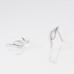 Boucles D'oreilles Puces Callum Or Blanc Diamant - Boucles d'oreilles pierres pr&eacute;cieuses Femme | Histoire d&rsquo;Or