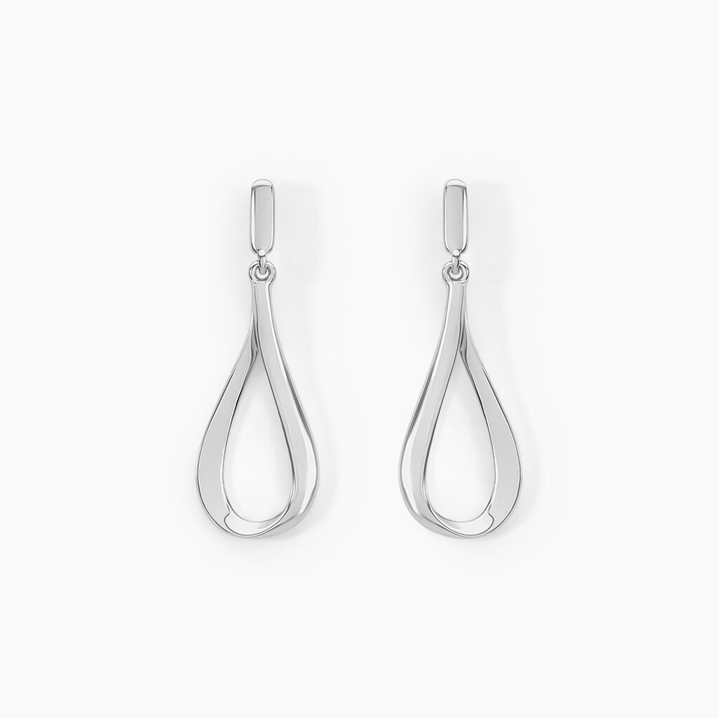 Boucles D'oreilles Pendantes Sila Argent Blanc - Boucles d'oreilles pendantes Femme | Histoire d&rsquo;Or
