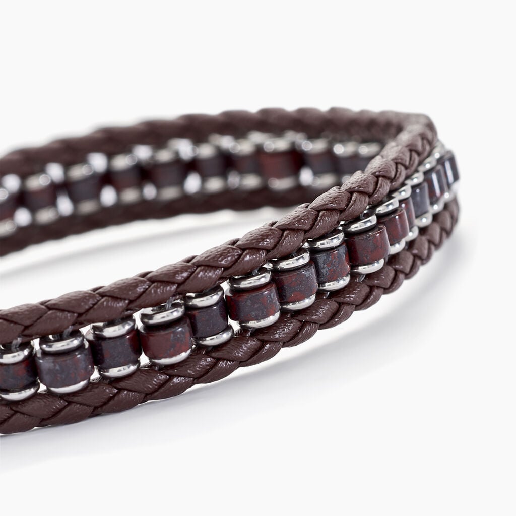 Bracelet Alassio Acier Blanc Pierre - Bracelets Pierre Homme | Histoire d&rsquo;Or