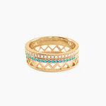 Bague Zoila Plaqu&eacute; Or Jaune Oxyde De Zirconium - Bagues avec pierre Femme | Histoire d&rsquo;Or