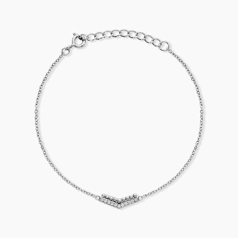 Bracelet Irina Argent Blanc Oxyde De Zirconium - Bracelets Pierre Femme | Histoire d&rsquo;Or