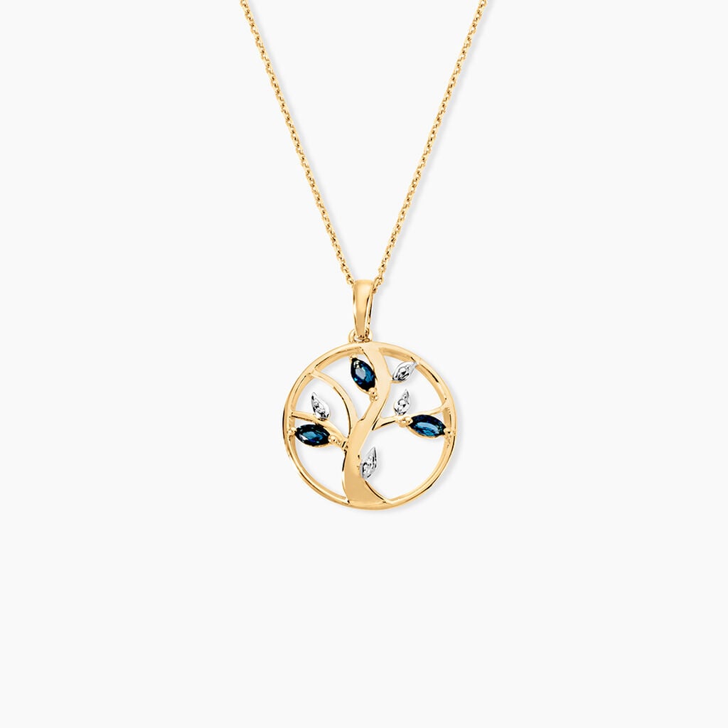 Pendentif Or Jaune Godolieba Topazes - Pendentifs empierr&eacute;s Femme | Histoire d&rsquo;Or