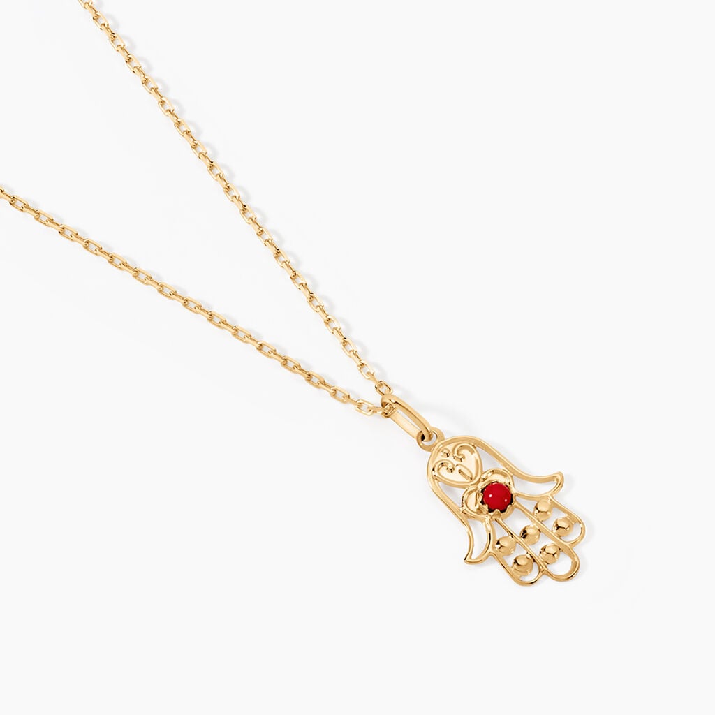Pendentif Or Jaune Pierre D'imitation - Pendentifs empierr&eacute;s Famille | Histoire d&rsquo;Or