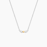 Collier Or Jaune et Argent Blanc Oxyde De Zirconium - Bijoux avec pierres Femme | Histoire d&rsquo;Or