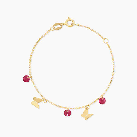 Bracelet Phyliss Argent Dor&eacute; A L'Or 750/1000 Oxyde De Zirconium - Bracelets Breloques Enfant | Histoire d&rsquo;Or