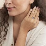 Bague Anatolie Or Blanc Topaze Et Oxyde De Zirconium - Bagues de fian&ccedil;ailles ovale Femme | Histoire d&rsquo;Or