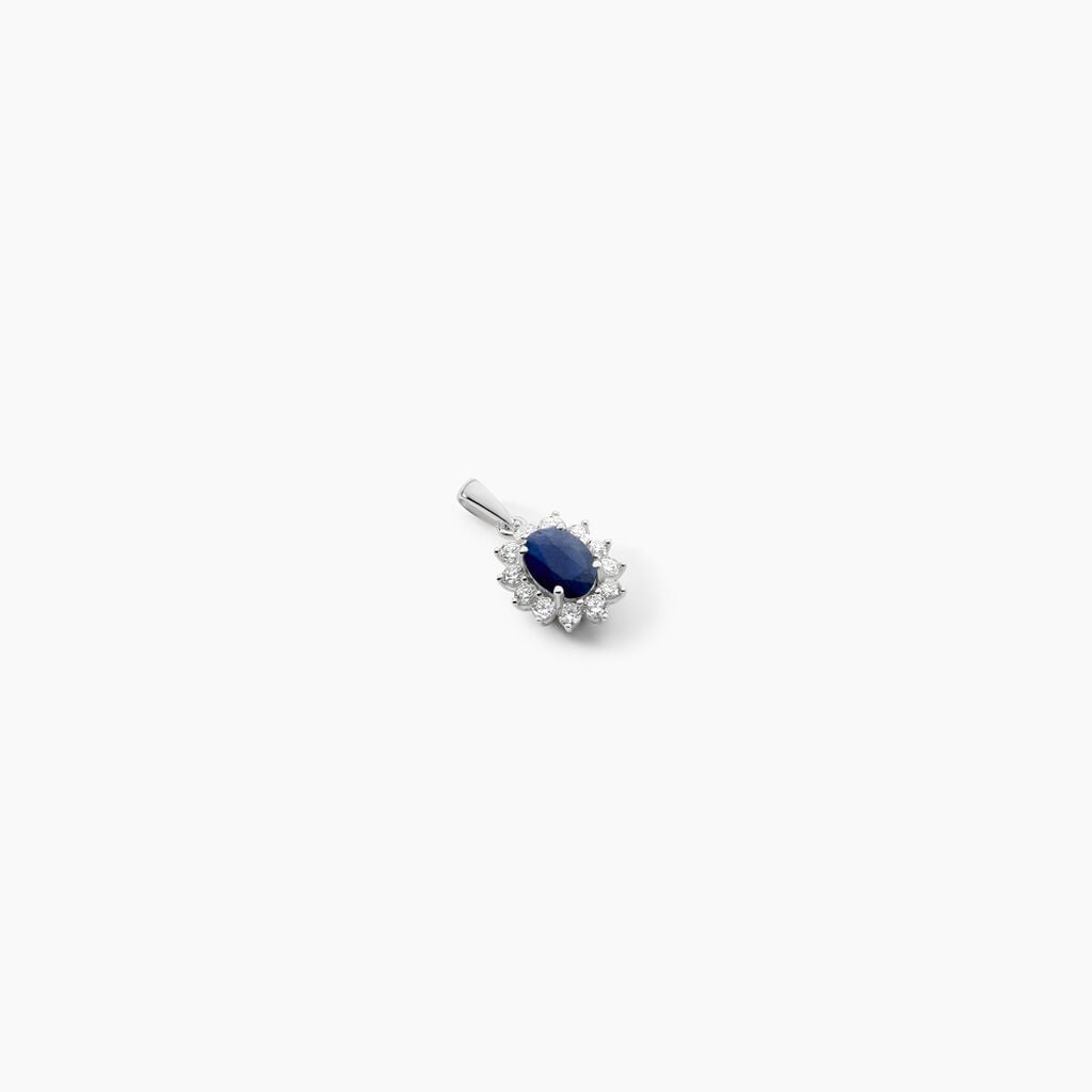 Pendentif Vladimir Or Blanc Saphir Diamants - Pendentifs empierr&eacute;s Femme | Histoire d&rsquo;Or