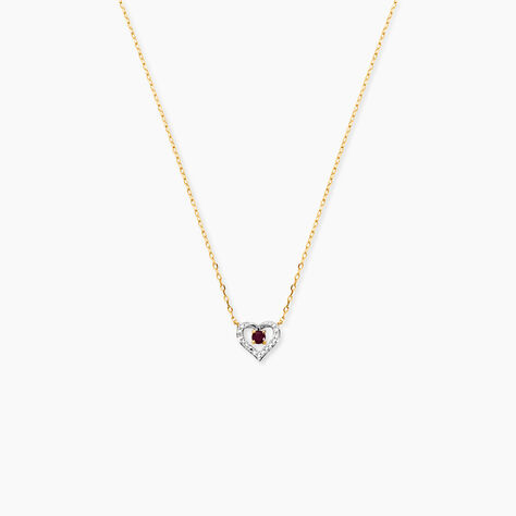 Collier Bengt Or Jaune Rubis Diamant - Bijoux Pierres Pr&eacute;cieuses Femme | Histoire d&rsquo;Or