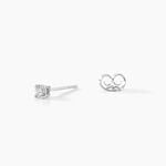 Boucles D'oreilles Puces Aphrodite Or Blanc Diamant - Boucles d'oreilles pierres pr&eacute;cieuses Famille | Histoire d&rsquo;Or