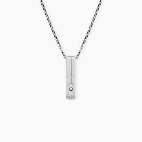 Collier Hugo Acier Blanc Oxyde De Zirconium - Colliers fantaisie Femme | Histoire d&rsquo;Or