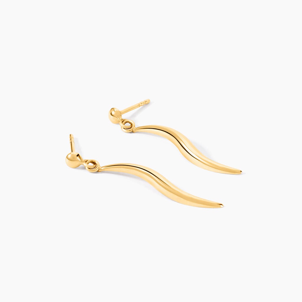 Boucles D'Oreilles Pendantes Suvi Or Jaune - Boucles d'oreilles 18 carats Femme | Histoire d&rsquo;Or