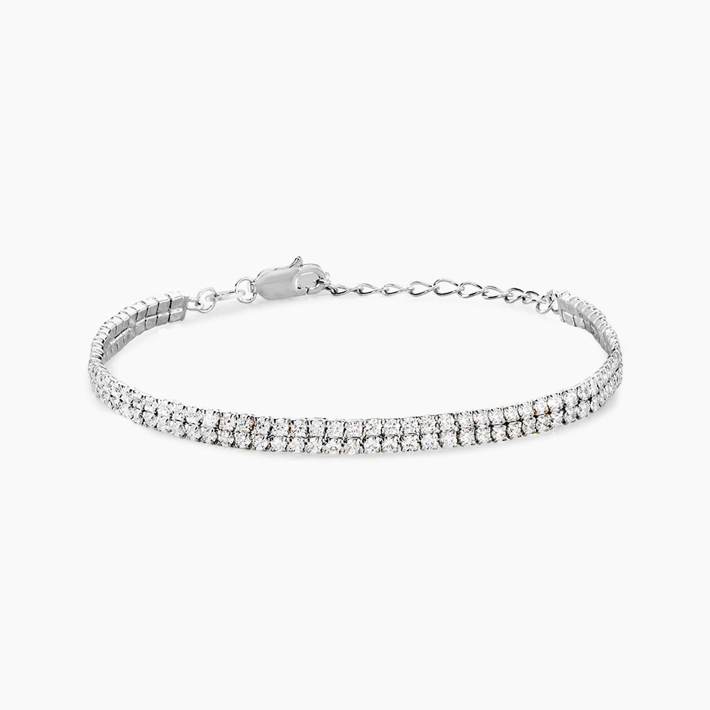 Bracelet Anthia Argent Blanc Oxyde De Zirconium - Bracelets Pierre Femme | Histoire d&rsquo;Or