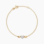 Bracelet Minie Argent Dor&eacute; A L'Or 750/1000 Oxyde De Zirconium - Bracelets Pierre Femme | Histoire d&rsquo;Or