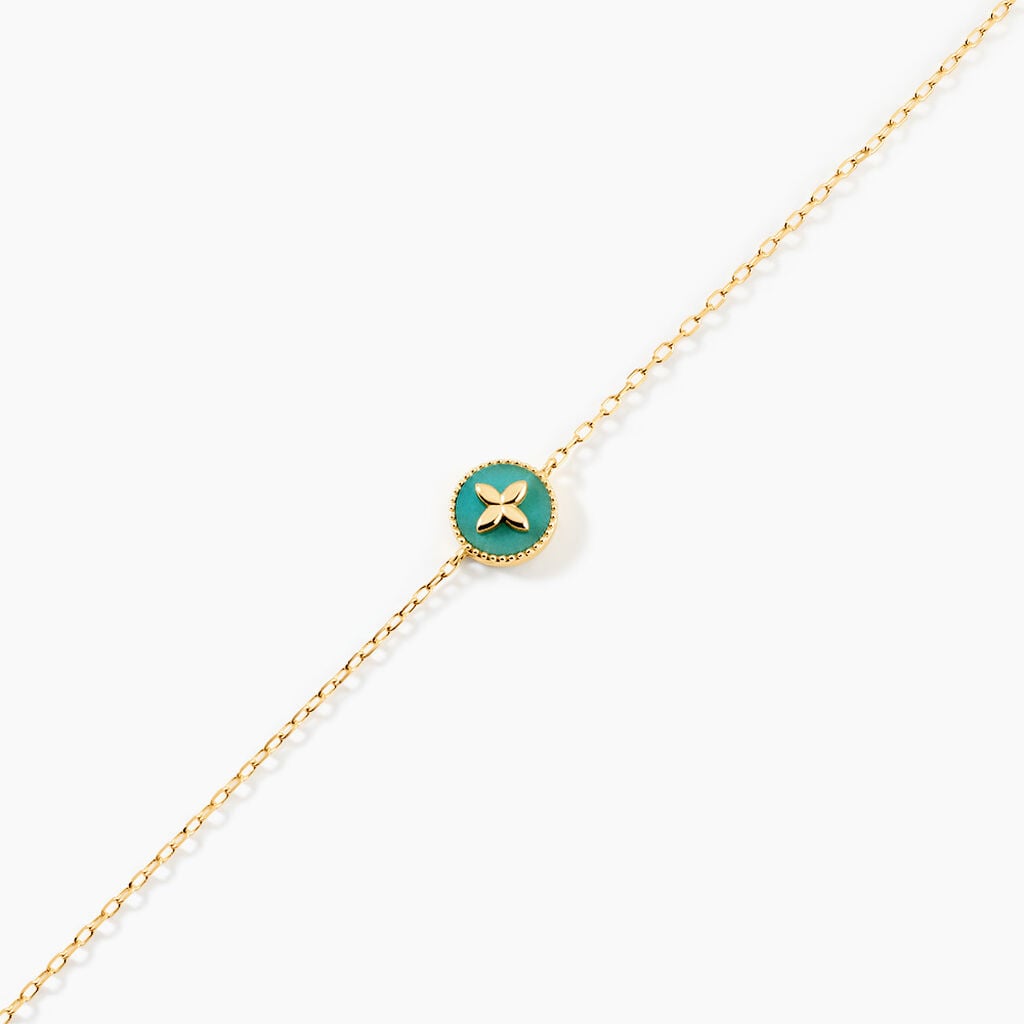 Bracelet Lucky Gems Or Jaune Amazonite - Bracelets Lithoth&eacute;rapie Femme | Histoire d&rsquo;Or