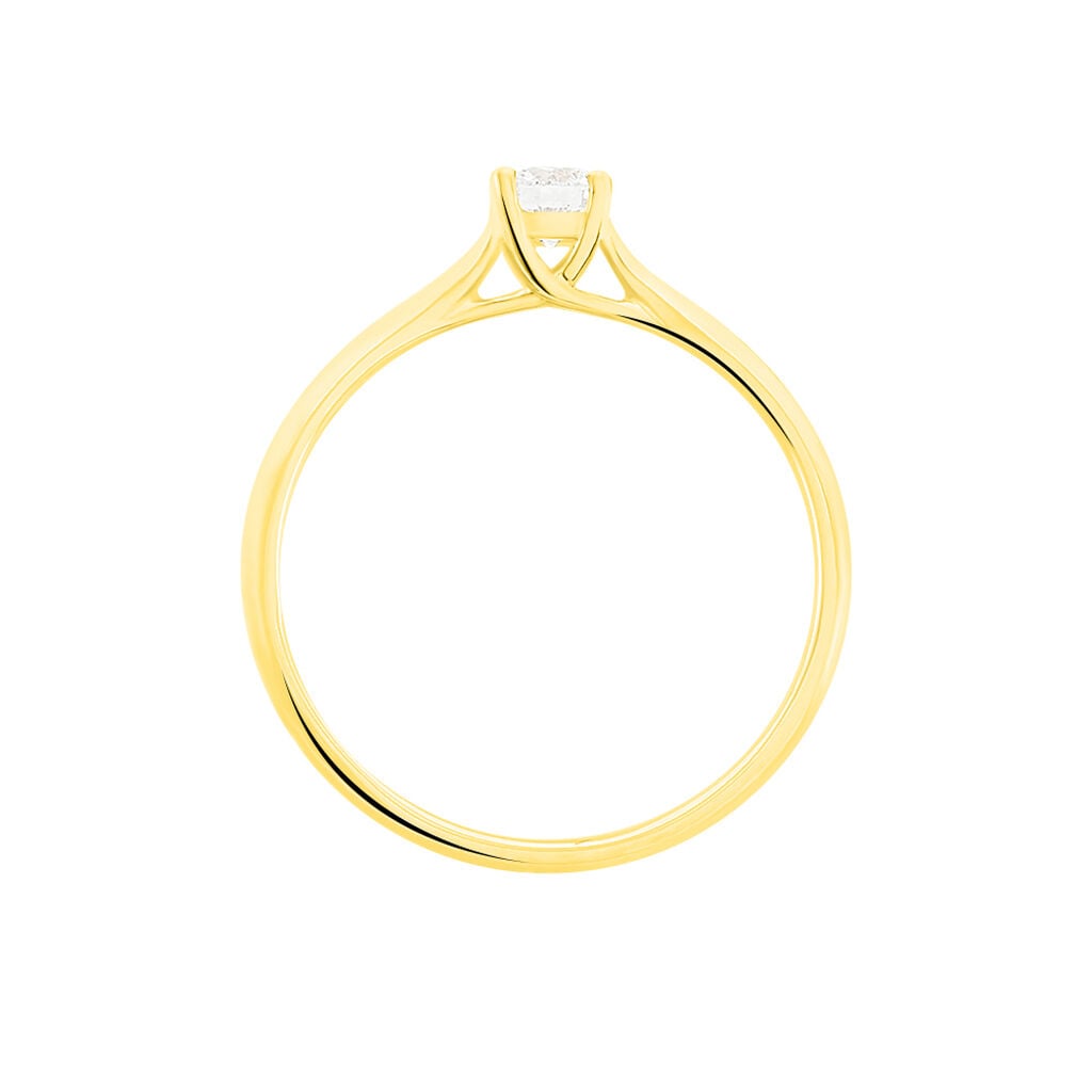 Bague Solitaire Victoria Or Jaune Diamant - Bagues de fian&ccedil;ailles vintage Femme | Histoire d&rsquo;Or