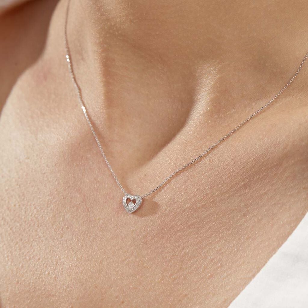 Collier Purete Or Blanc Diamant - Bijoux Pierres Pr&eacute;cieuses Femme | Histoire d&rsquo;Or