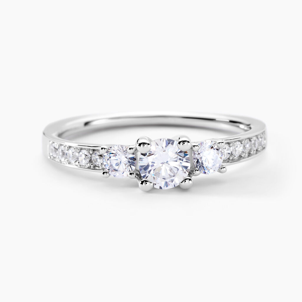 Bague Marie-angelina Argent Blanc Oxyde De Zirconium - Bagues avec pierre Femme | Histoire d&rsquo;Or